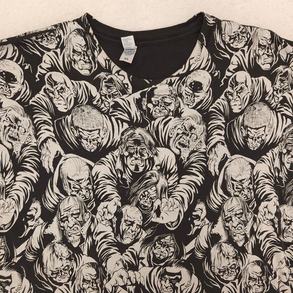 Design to Humans Casual Short Sleeve Graphic Crew Neck Shirt Mens Size XL Black - Picture 1 of 9